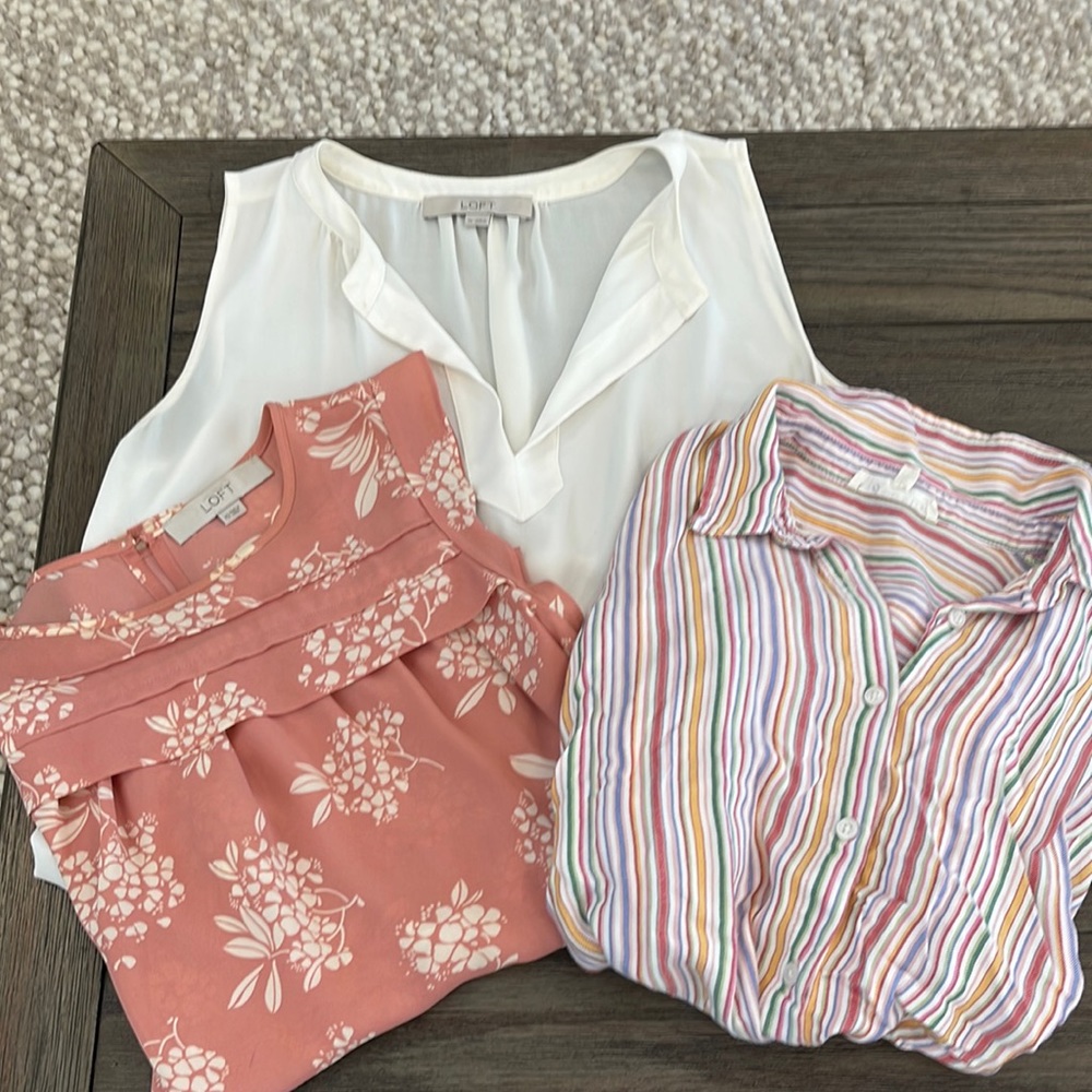 Bundle of three Loft tops XS